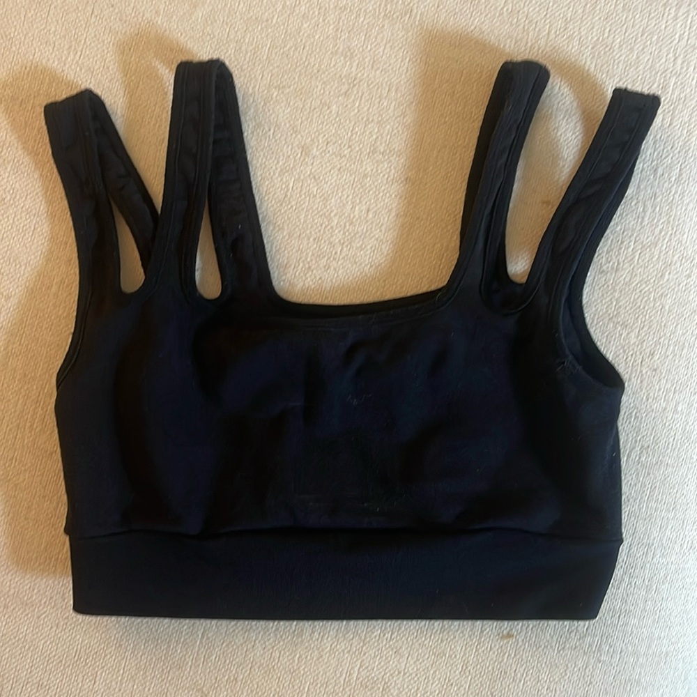 Free People Movement cut out double strap sports bra